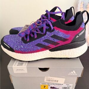 Adidas Terrex Primeblue Trail Shoes - Purple and Pink